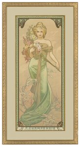 四个季节：1900年春季 作者 阿方斯·慕夏