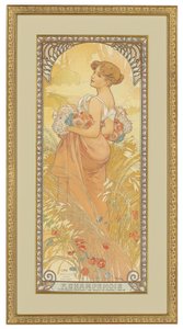 四个季节：夏天，1900年 作者 阿方斯·慕夏