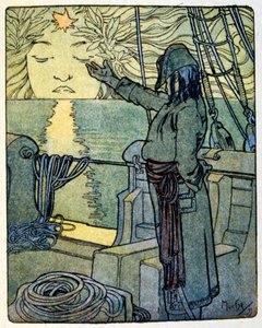 阿尔方斯·穆夏为《克里奥》（1900 年）一书绘制的插图。 法国作家。 阿纳托尔法国。 阿纳托尔·法兰西 (1844 – 1924)。 是一位法国诗人。 记者。 和小说家。 作者 阿方斯·慕夏