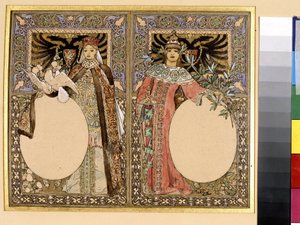书籍插图（童话或传说）。阿方斯-玛利亚-穆夏（Alphonse Marie Mucha）的作品
