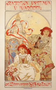 克拉金斯卡·维斯塔夫（Krajinska Vystav）在伊万契奇（Ivancicich），1913年 作者 阿方斯·慕夏