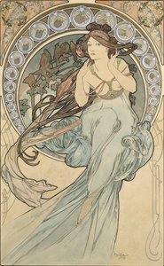 音乐，1898年 作者 Alphonse Mucha
