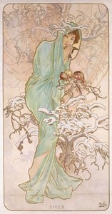 冬天冬天，约1896年 作者 阿方斯·慕夏