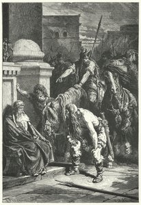 罗马执政官马库斯·帕皮里乌斯 (Marcus Papirius) 死于罗马高卢袋中，公元前 387 年（版画）