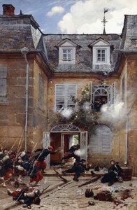 惊喜袭击，梅斯，1884年 作者 阿方斯·玛丽·德·诺伊维尔