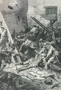 圣女贞德在奥尔良围城战中受伤 作者 阿方斯·玛丽·德·诺伊维尔