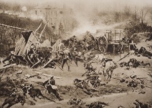 1870年11月30日的Champigny战役，HG威尔斯的“历史概论”插图，第二卷，1920年出版 作者 阿方斯·玛丽·德·诺伊维尔