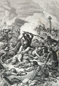 沃伯爵在 Ponte Novo 战役中战胜帕斯卡尔-保利的民族主义者 作者 阿方斯·玛丽·德·诺伊维尔