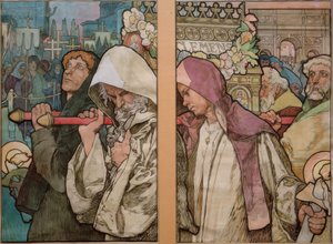 A.Mucha，布拉格的圣维特之窗/纸板 1931年 作者 阿方斯·慕夏