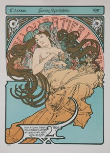 1897年在拉丁区。 作者 Alphonse Mucha