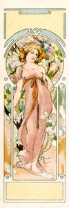 秋天》，1900年 作者 阿方斯·慕夏