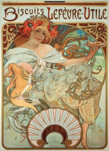 Biscuits Lefèvre-Utile 作者 阿方斯·慕夏