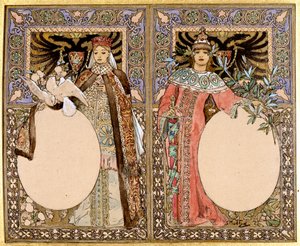 1890年代的书籍插图。 作者 阿方斯·慕夏