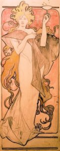 香槟鲁纳特 作者 阿方斯·慕夏
