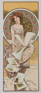 尚皮诺瓦历（Champenois Calendar），约1897年。 作者 阿方斯·慕夏