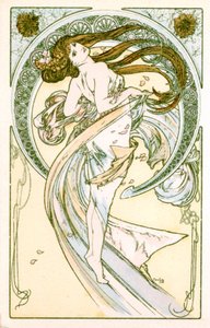 舞蹈》，1900年 作者 阿方斯·慕夏