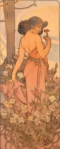 康乃馨 作者 阿方斯·慕夏
