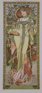 四个季节：1900年秋天。 作者 阿方斯·慕夏
