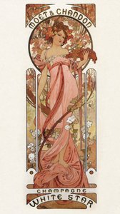 海报广告Moet＆Chandon  - 香槟白星，1899年