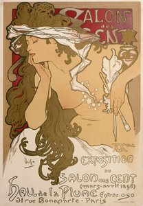1896年在法国巴黎的Salon des Cent举行的第二十届博览会海报。