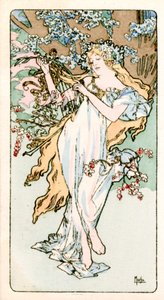 春天》，1900年 作者 阿方斯·慕夏