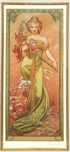 Les Saisons系列的春天 作者 阿方斯·慕夏