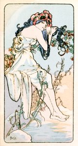 夏天》，1900年 作者 阿方斯·慕夏