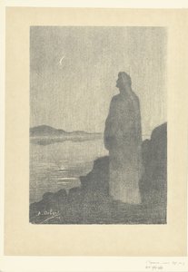 站在水边看月亮的女人 夜里做梦 夜里的遐想 L