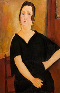 拿着香烟的阿梅德夫人，1918年。 作者 阿梅代奥·莫迪利亚尼