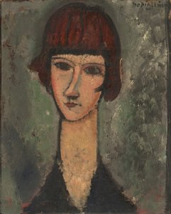 一个女人的肖像，约1917年19。 作者 阿梅代奥·莫迪利亚尼