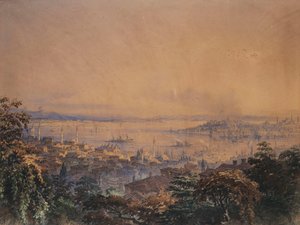 君士坦丁堡全景，1866年 作者 阿马德奥·普雷齐奥西