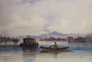 1865年在博斯普鲁斯海峡 作者 阿马德奥·普雷齐奥西