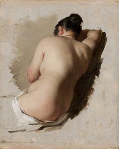 《裸体研究》，约1850年（布面油画）