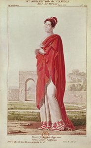 莫兰迪夫人担任卡米尔的角色，皮埃尔·科内尔（1606-84）的第一幕“霍拉提”第二幕由Pierre Maleuvre（1740-1803）雕刻 作者 安布罗斯·路易斯·加内雷