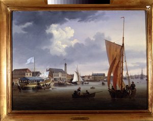 洛里昂港 - Louis Garneray 作画，约 1820 年，布面油画，H. 0,330； L. 0,460。 CCIP 学院