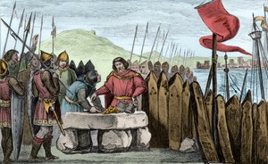 胖子查理三世（839-88）在886年击退了维京人的入侵--查理三世勒格罗（839-888）西帝（881-887）和法国摄政王（884-887）在巴黎城墙下扎营，不敢与诺曼人作战，宁愿买下他们的退路。