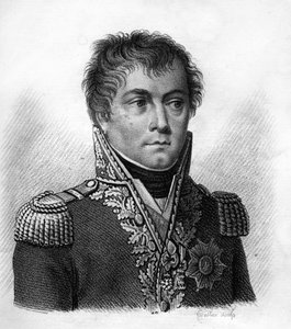 安托万-弗朗索瓦-安德罗西伯爵（1761-1828），法国将军和外交官。在《法国将军肖像》中。Ambroise Tardieu于1818年雕刻的。斯泰拉收藏 作者 安布罗斯·塔迪厄（Ambroise Tardieu）