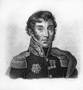 让-马克西米利安-拉马克伯爵（1770-1832），法国将军和政治家--在 "法国胜利和征服后的法国将军肖像 "中。Ambroise Tardieu于1818年雕刻的。斯泰拉收藏。