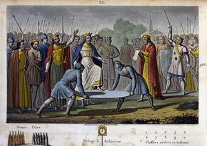 Hugues Capet (v. 941 - 996)在Noyon举行的大王国大会上被一致推举为法国国王（987年）（主要感谢Gerbert d