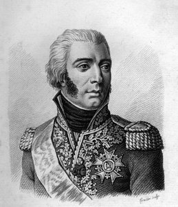 让-巴蒂斯特-贝西耶尔（Jean - Baptiste Bessières），伊斯特拉公爵，法国侯爵（1768年至1813年）。-在法国胜利和征服后的法国将军肖像。Ambroise Tardieu于1818年雕刻的。斯泰拉收藏。 作者 安布罗斯·塔迪厄（Ambroise Tardieu）