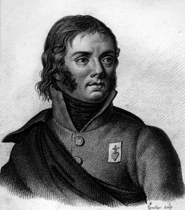 Charles Melchior Arthus, Marquis de Bonchamps (1760-1793)的肖像，已售出的将军--在 "Portraits des generaux francais qui suite aux victoires et conquetes des Francais"。Ambroise Tardieu于1818年雕刻的。Stella系列。 作者 安布罗斯·塔迪厄（Ambroise Tardieu）