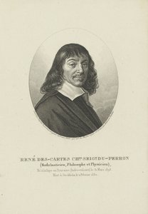 哲学家RenéDescartes的肖像1596-1650，约1820年。