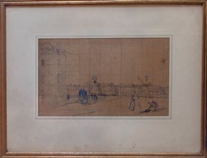 The Quay Carenage，The Pollet，1928年（铅笔和纸上写的） 作者 安布罗斯·麦克沃伊