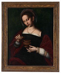 抹大拉的马利亚（布面油画） 作者 安布罗休斯·本森（Ambrosius Benson）