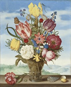 在窗台上的花束 作者 安布罗修斯长老 Bosschaert