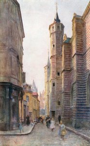 安特卫普 Vieille Boucherie（彩色石版印刷） 作者 Amedee（之后）Forestier
