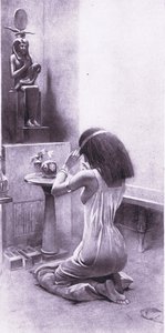 一位埃及妇女在她的灵修，1925年 作者 阿梅迪·福雷斯蒂尔