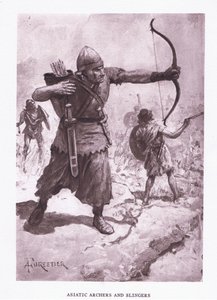 亚洲弓箭手和荡妇，插图来自罗马士兵，1928年