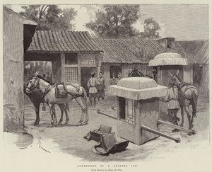 中国旅馆的庭院 作者 Amedee Forestier