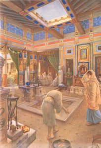 罗马的家庭生活，来自MacMillan学校海报，c.1950-60s 作者 阿梅迪·福雷斯蒂尔